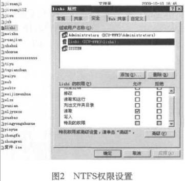 NTFS权限设置